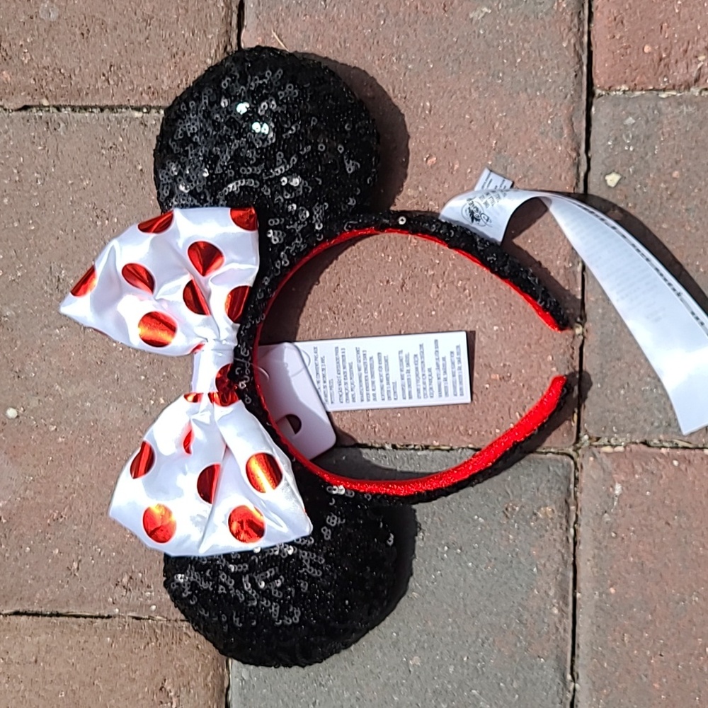 Disney Minnie Mouse Ears Red Polka Dots